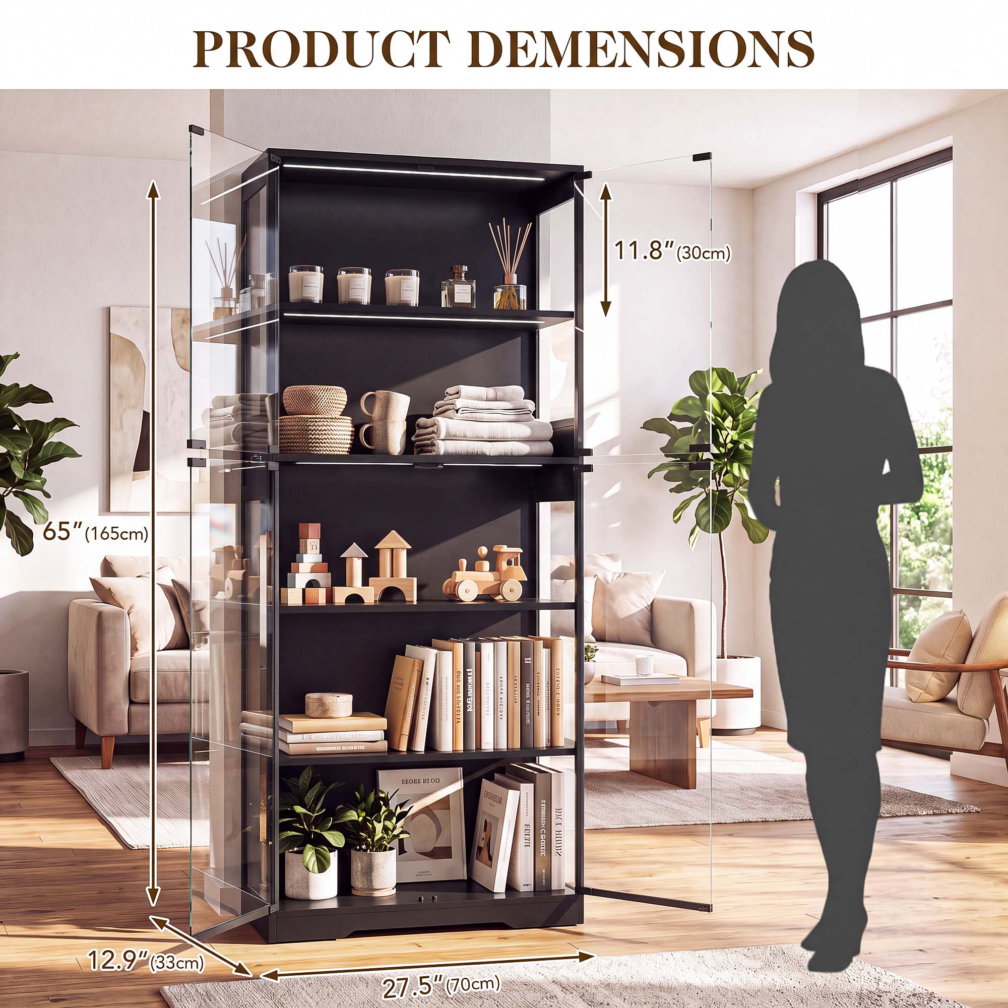 TCGBKAF 5‑Tier Display Cabinet - огляд і ціна Office Furniture At Home