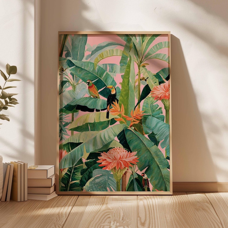 1pc Retro Tropical Canvas Post - огляд і ціна Office Furniture At Home