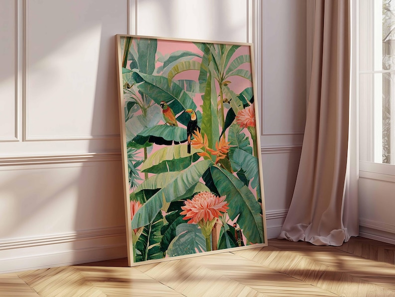 1pc Retro Tropical Canvas Post - огляд і ціна Office Furniture At Home
