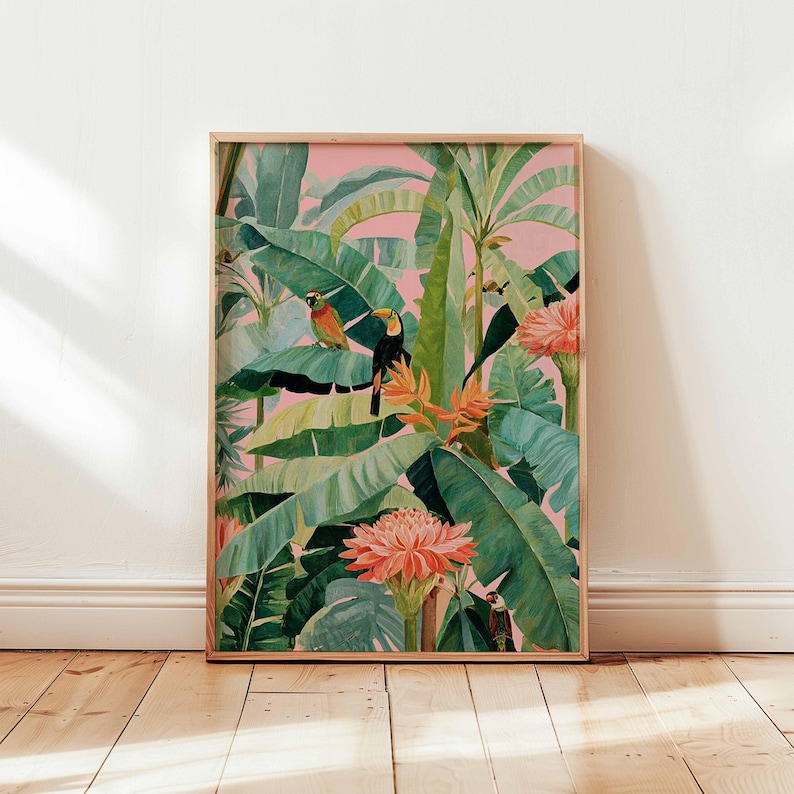 1pc Retro Tropical Canvas Post - огляд і ціна Office Furniture At Home