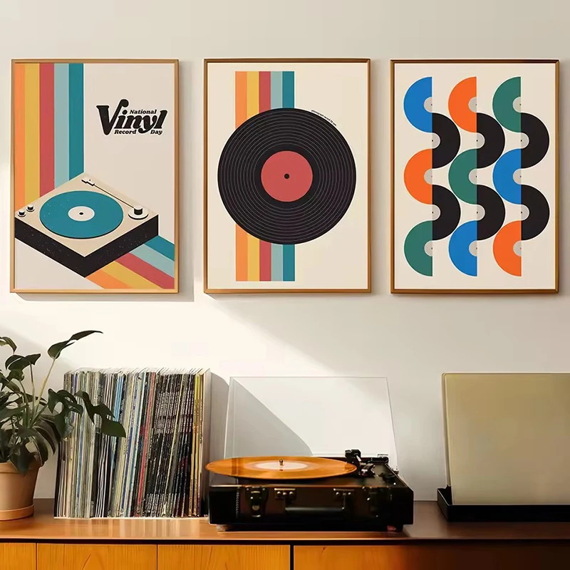 Mid Century Vinyl Record Canva - огляд і ціна Office Furniture At Home