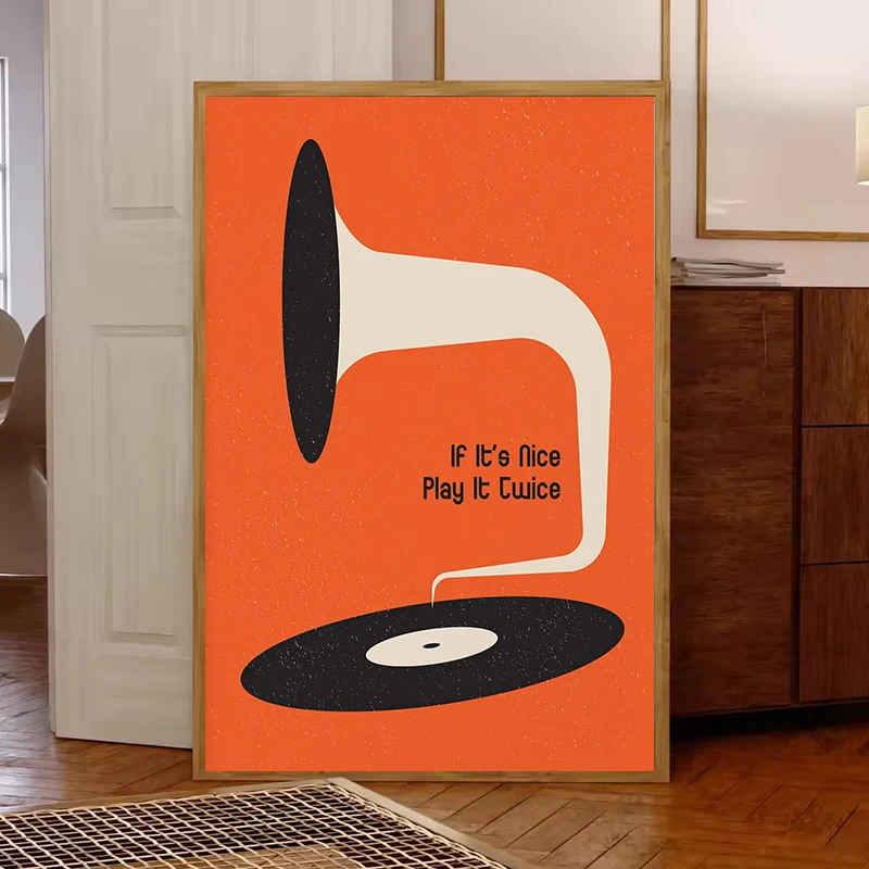 Mid Century Vinyl Record Canva - огляд і ціна Office Furniture At Home